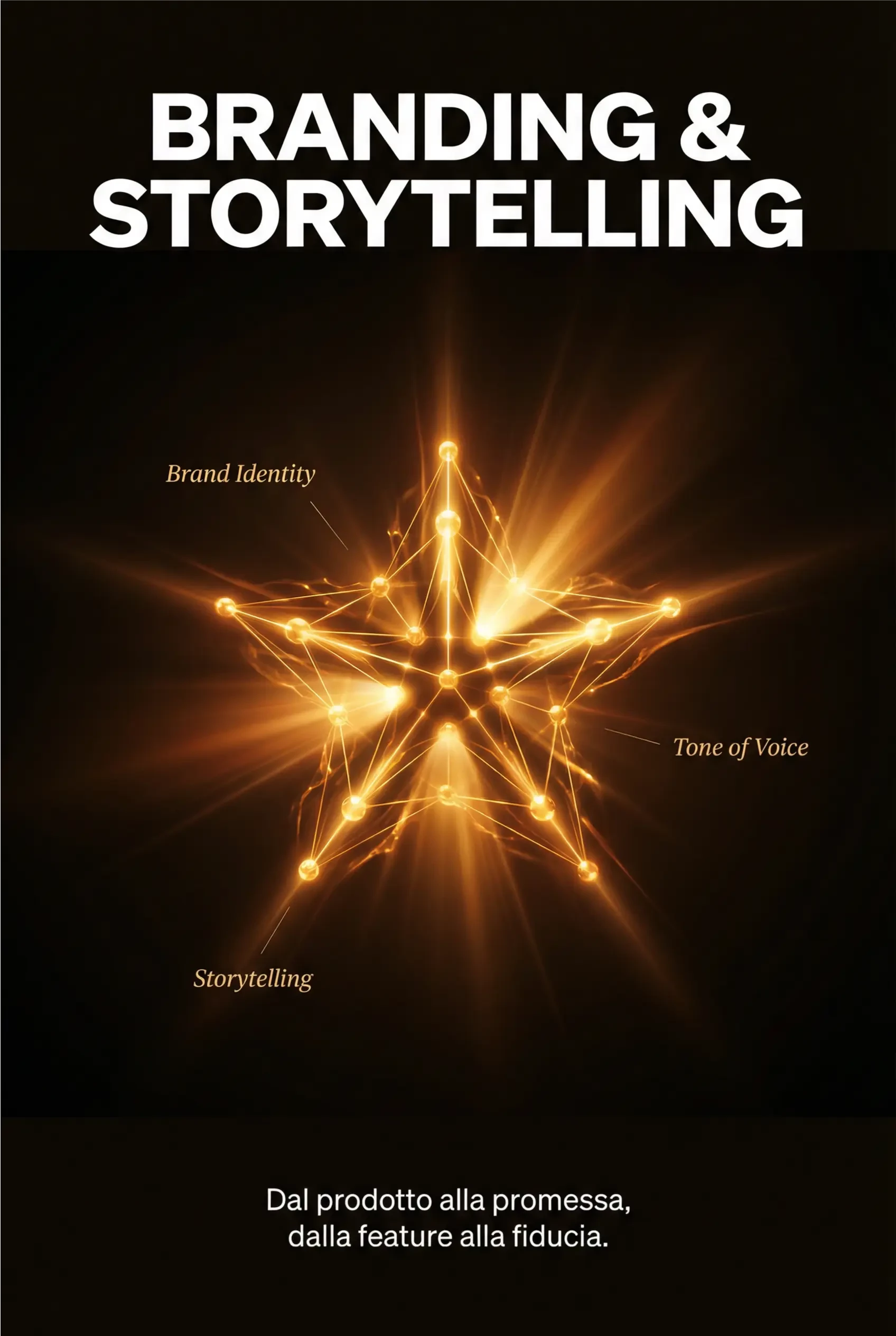 stella dorata su nero puro